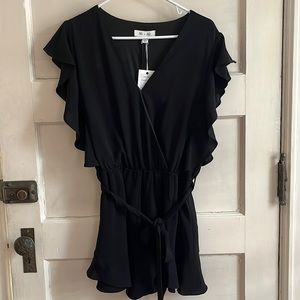 She & Sky Black Romper